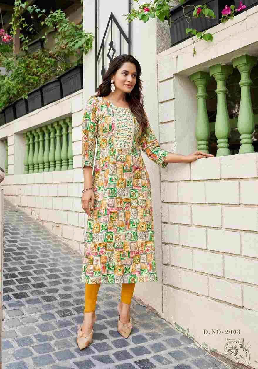 Charming Vol-2 By Vaniska 2001 To 2008 Series Designer Stylish Fancy Colorful Beautiful Party Wear & Ethnic Wear Collection Rayon Print Kurtis At Wholesale Price