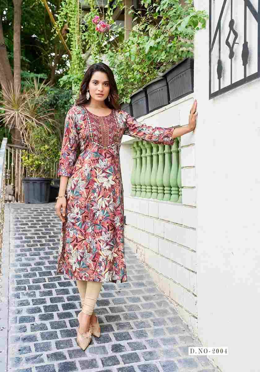 Charming Vol-2 By Vaniska 2001 To 2008 Series Designer Stylish Fancy Colorful Beautiful Party Wear & Ethnic Wear Collection Rayon Print Kurtis At Wholesale Price