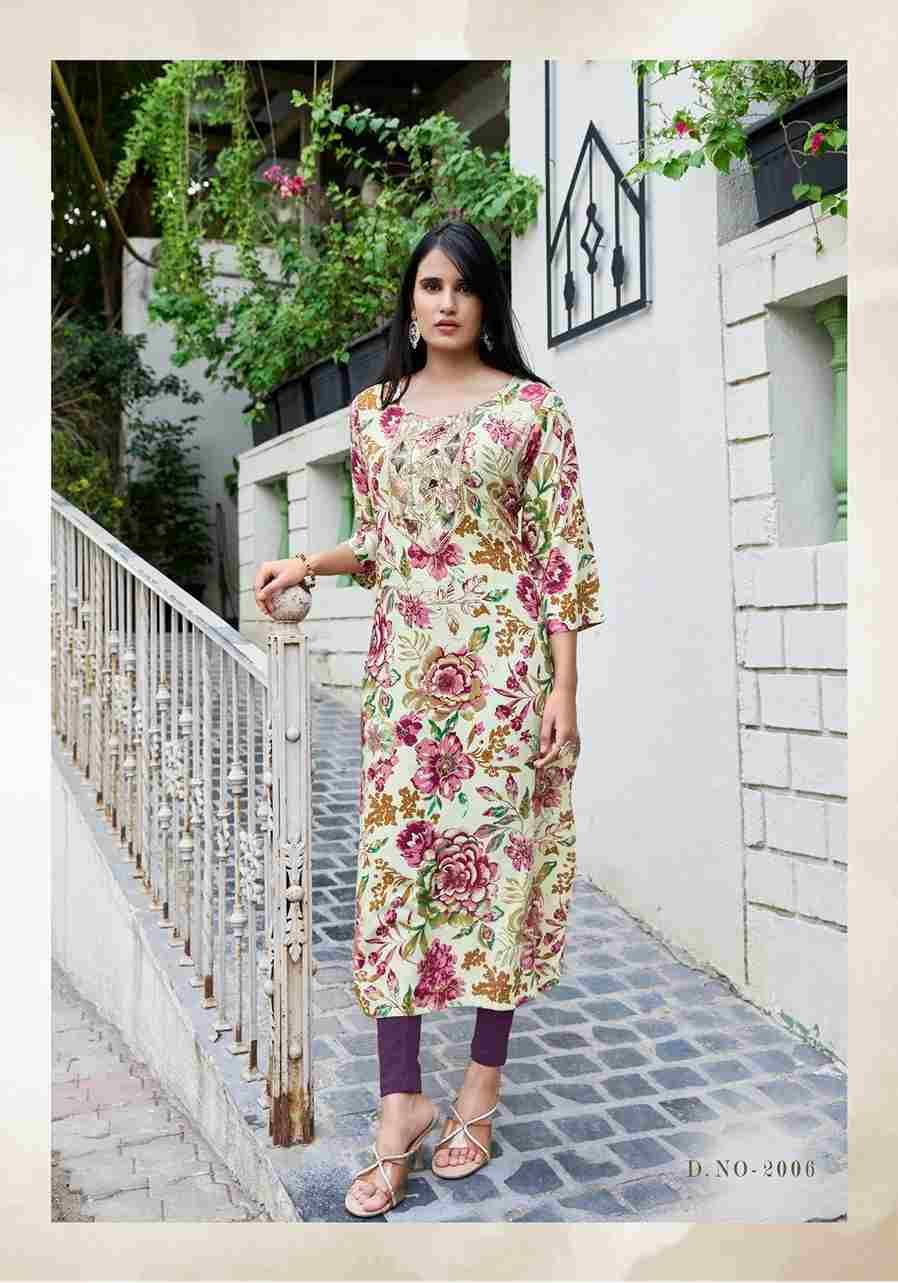 Charming Vol-2 By Vaniska 2001 To 2008 Series Designer Stylish Fancy Colorful Beautiful Party Wear & Ethnic Wear Collection Rayon Print Kurtis At Wholesale Price