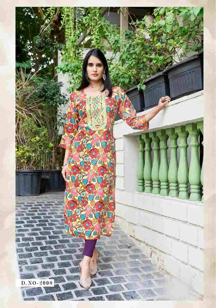 Charming Vol-2 By Vaniska 2001 To 2008 Series Designer Stylish Fancy Colorful Beautiful Party Wear & Ethnic Wear Collection Rayon Print Kurtis At Wholesale Price