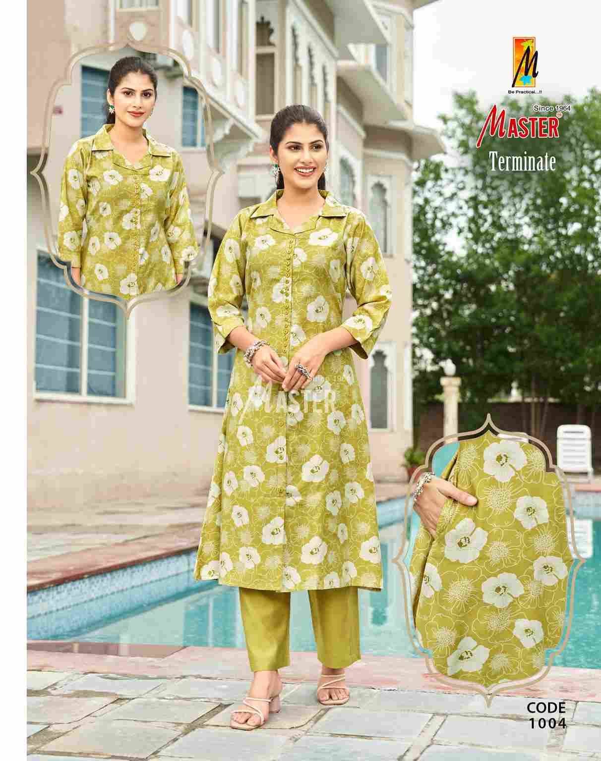 Terminate By Master 1001 To 1008 Series Designer Stylish Fancy Colorful Beautiful Party Wear & Ethnic Wear Collection Vatican Co-Ord At Wholesale Price