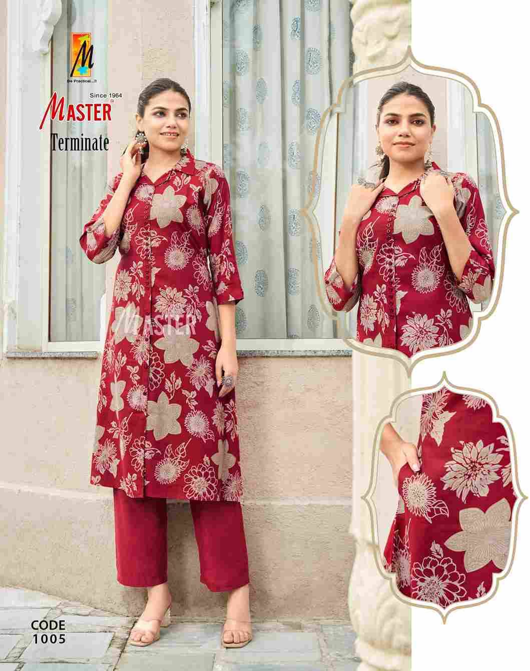 Terminate By Master 1001 To 1008 Series Designer Stylish Fancy Colorful Beautiful Party Wear & Ethnic Wear Collection Vatican Co-Ord At Wholesale Price