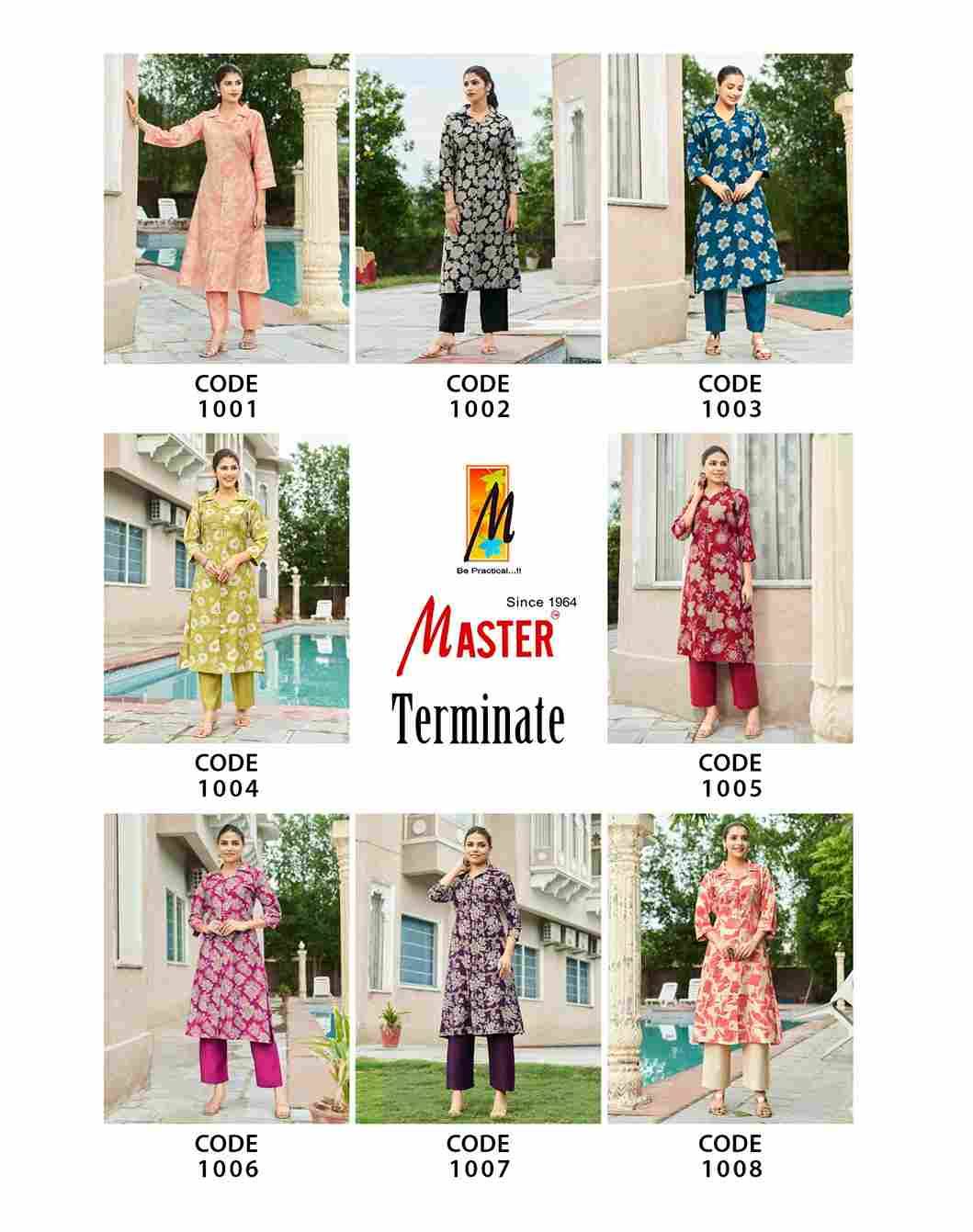 Terminate By Master 1001 To 1008 Series Designer Stylish Fancy Colorful Beautiful Party Wear & Ethnic Wear Collection Vatican Co-Ord At Wholesale Price