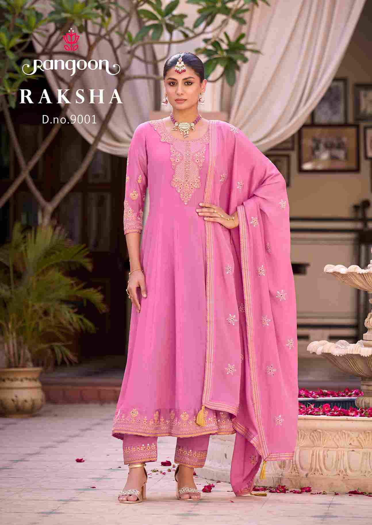 Raksha By Rangoon 9001 To 9004 Series Beautiful Anarkali Suits Colorful Stylish Fancy Casual Wear & Ethnic Wear Silk Dresses At Wholesale Price