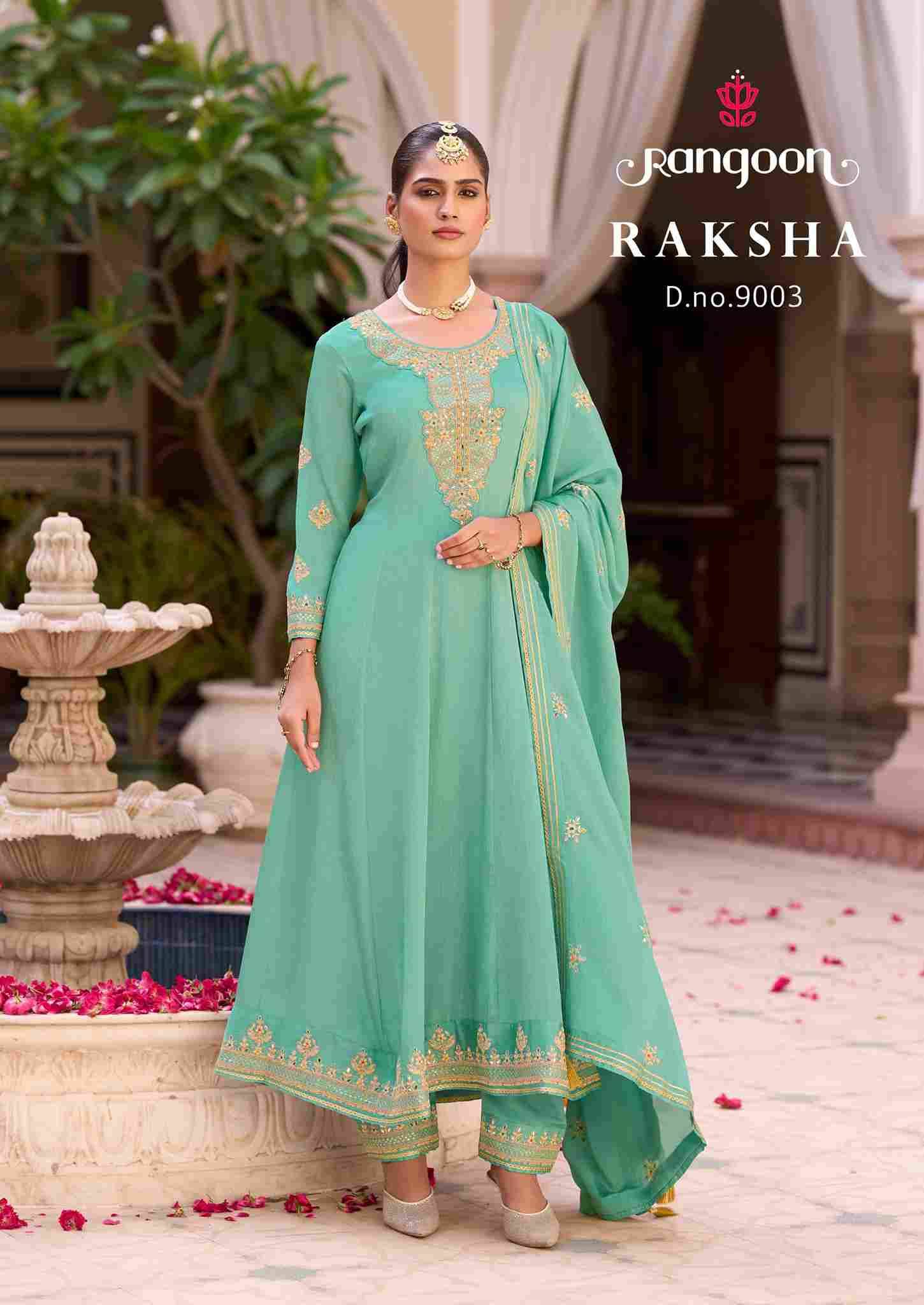 Raksha By Rangoon 9001 To 9004 Series Beautiful Anarkali Suits Colorful Stylish Fancy Casual Wear & Ethnic Wear Silk Dresses At Wholesale Price