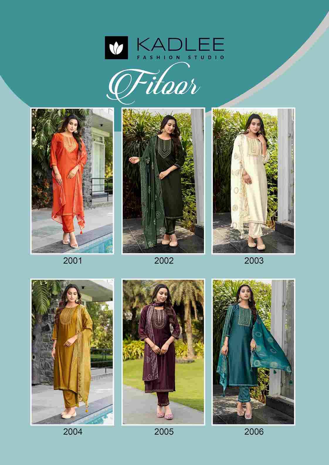 Fitoor By Kadlee 2001 To 2006 Series Beautiful Festive Suits Colorful Stylish Fancy Casual Wear & Ethnic Wear Silk With Work Dresses At Wholesale Price