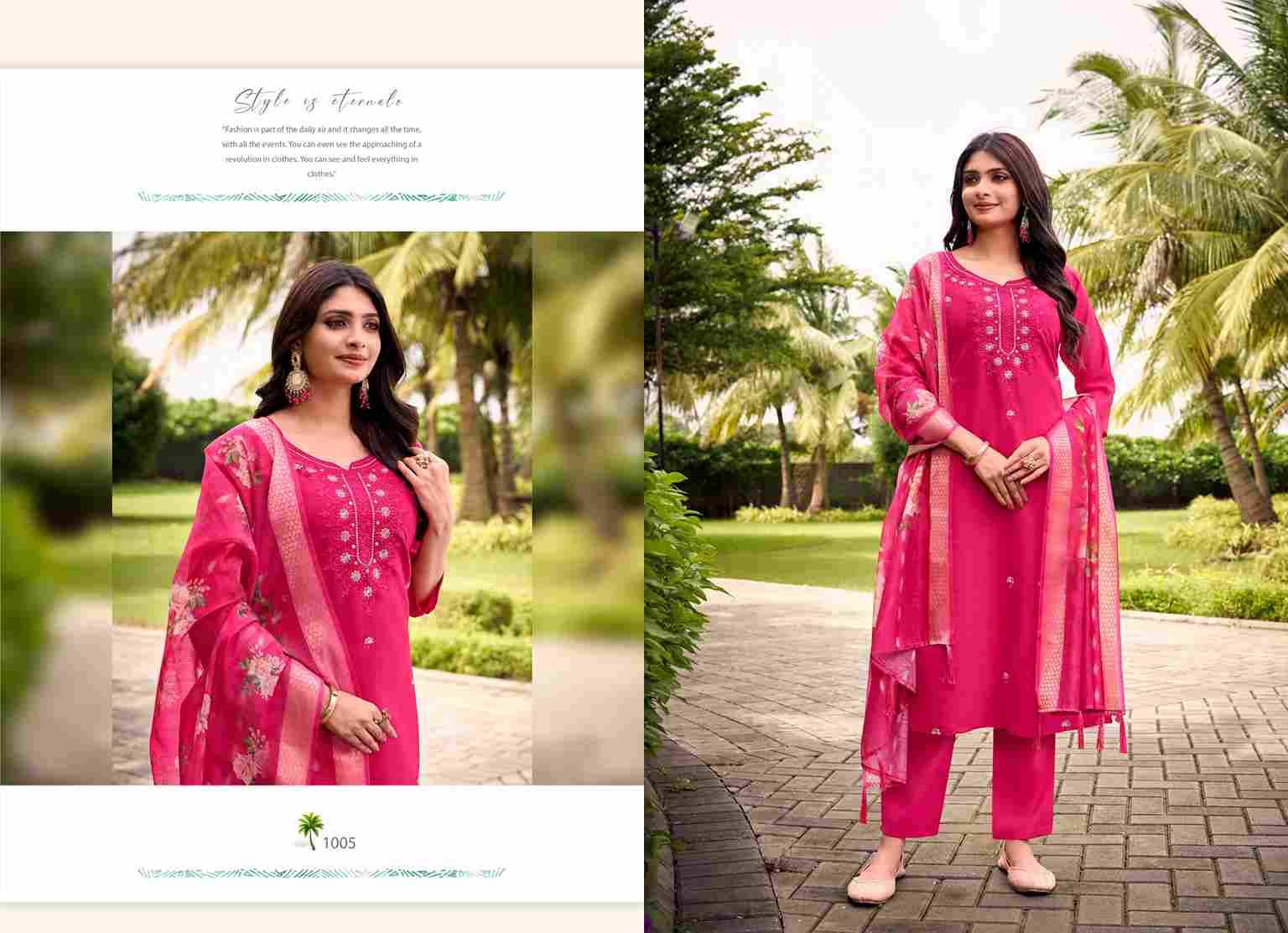 Shahar By Ashwath Trendz 1001 To 1006 Series Beautiful Festive Suits Colorful Stylish Fancy Casual Wear & Ethnic Wear Roman Silk With Work Dresses At Wholesale Price