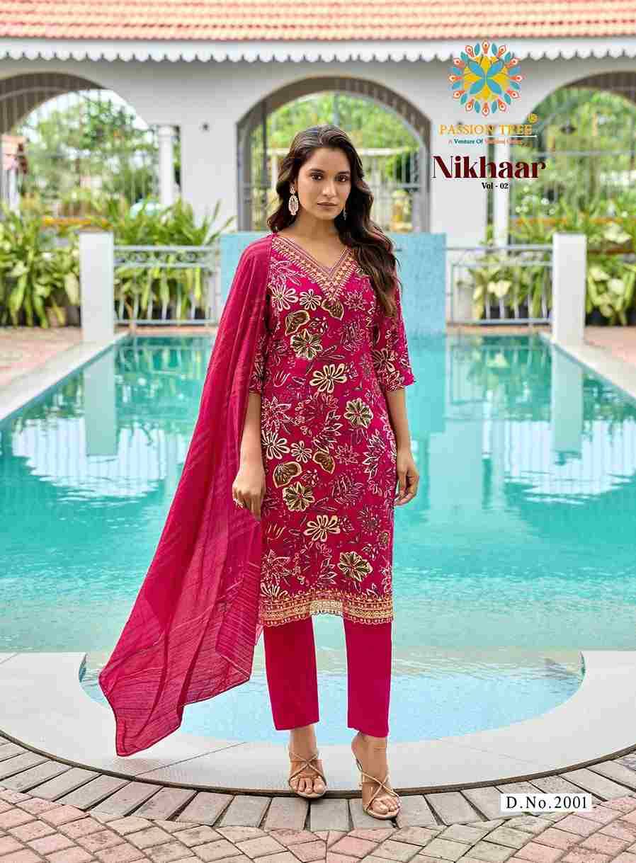 Nikhaar Vol-2 By Passion Tree 2001 To 2008 Series Beautiful Stylish Festive Suits Fancy Colorful Casual Wear & Ethnic Wear & Ready To Wear Rayon Foil Dresses At Wholesale Price