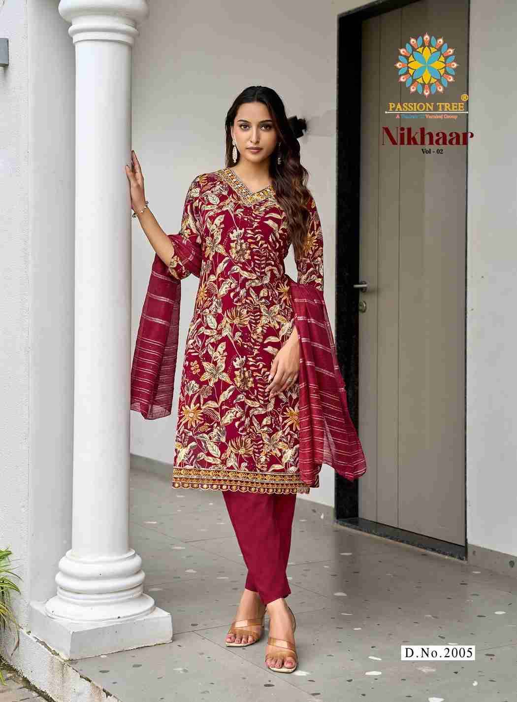 Nikhaar Vol-2 By Passion Tree 2001 To 2008 Series Beautiful Stylish Festive Suits Fancy Colorful Casual Wear & Ethnic Wear & Ready To Wear Rayon Foil Dresses At Wholesale Price