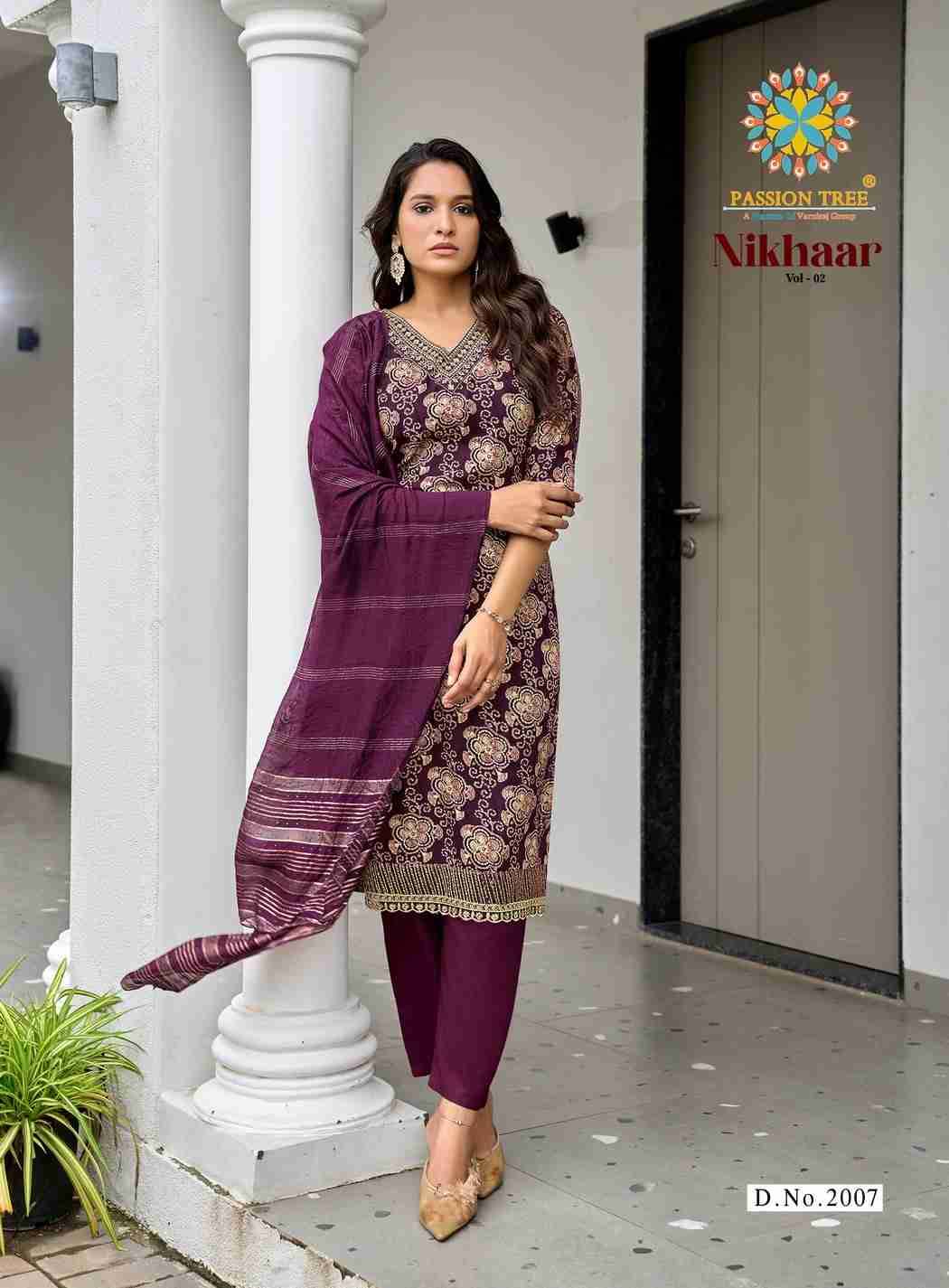 Nikhaar Vol-2 By Passion Tree 2001 To 2008 Series Beautiful Stylish Festive Suits Fancy Colorful Casual Wear & Ethnic Wear & Ready To Wear Rayon Foil Dresses At Wholesale Price