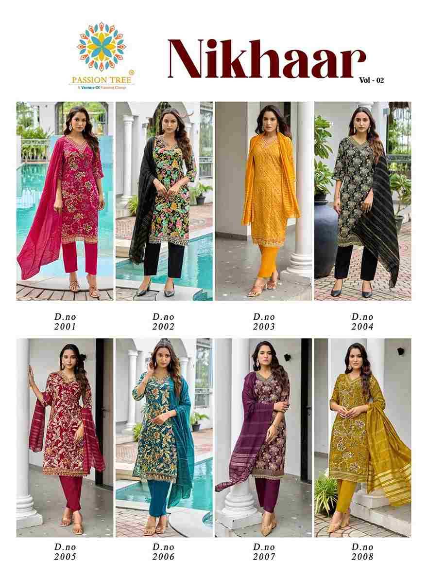 Nikhaar Vol-2 By Passion Tree 2001 To 2008 Series Beautiful Stylish Festive Suits Fancy Colorful Casual Wear & Ethnic Wear & Ready To Wear Rayon Foil Dresses At Wholesale Price