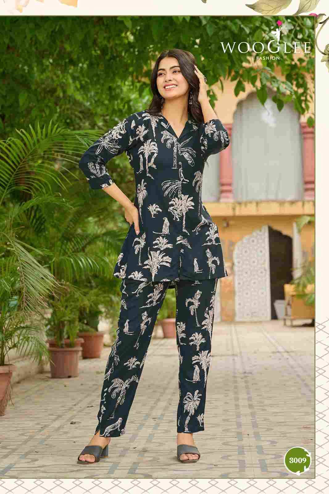 Rolex Vol-2 By Wooglee 3007 To 3012 Series Designer Stylish Fancy Colorful Beautiful Party Wear & Ethnic Wear Collection Heavy Rayon Co-Ord At Wholesale Price