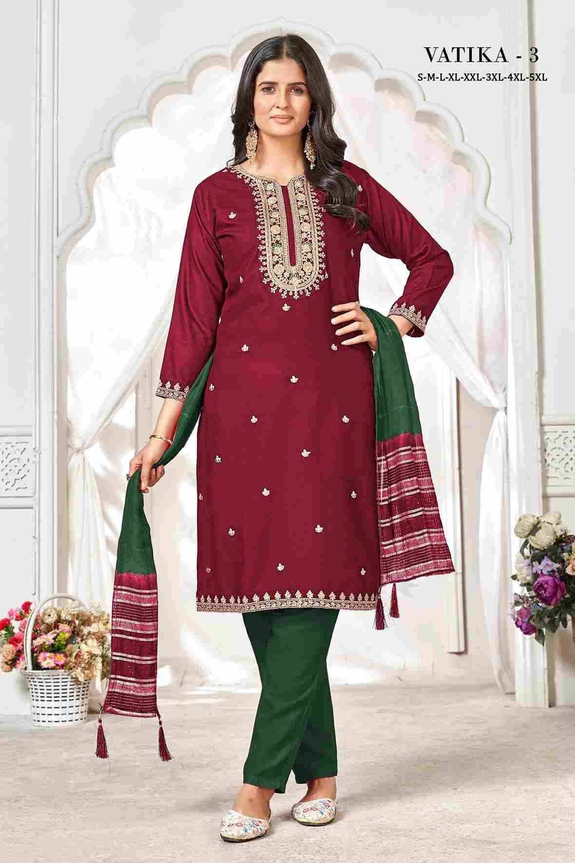 Vatika Vol-3 By Fashid Wholesale 1001 To 1006 Series Beautiful Stylish Festive Suits Fancy Colorful Casual Wear & Ethnic Wear & Ready To Wear Pure Rayon Dresses At Wholesale Price