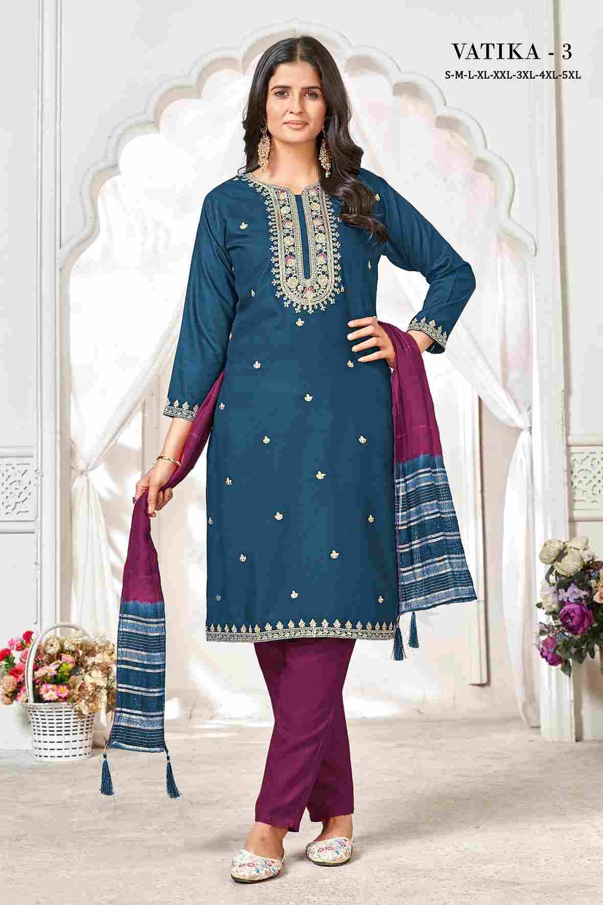 Vatika Vol-3 By Fashid Wholesale 1001 To 1006 Series Beautiful Stylish Festive Suits Fancy Colorful Casual Wear & Ethnic Wear & Ready To Wear Pure Rayon Dresses At Wholesale Price