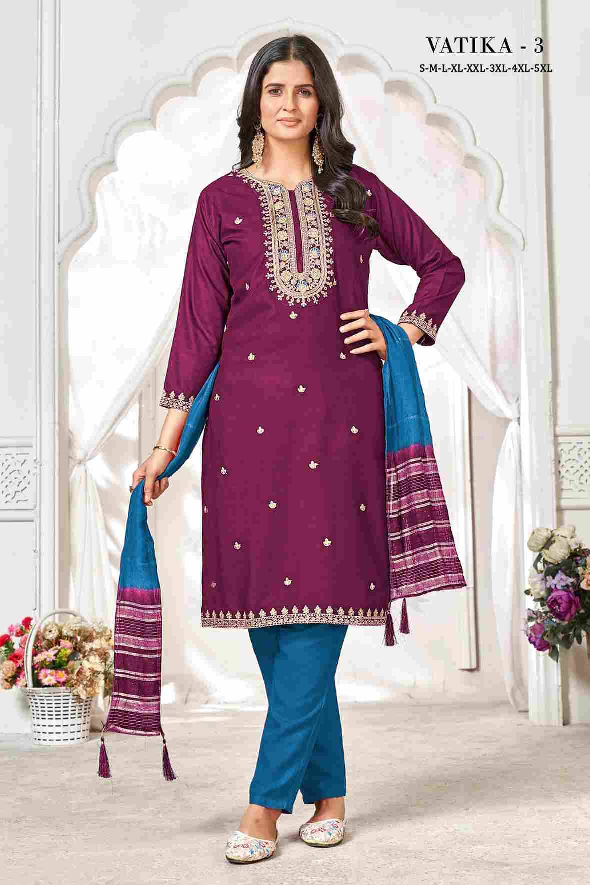 Vatika Vol-3 By Fashid Wholesale 1001 To 1006 Series Beautiful Stylish Festive Suits Fancy Colorful Casual Wear & Ethnic Wear & Ready To Wear Pure Rayon Dresses At Wholesale Price