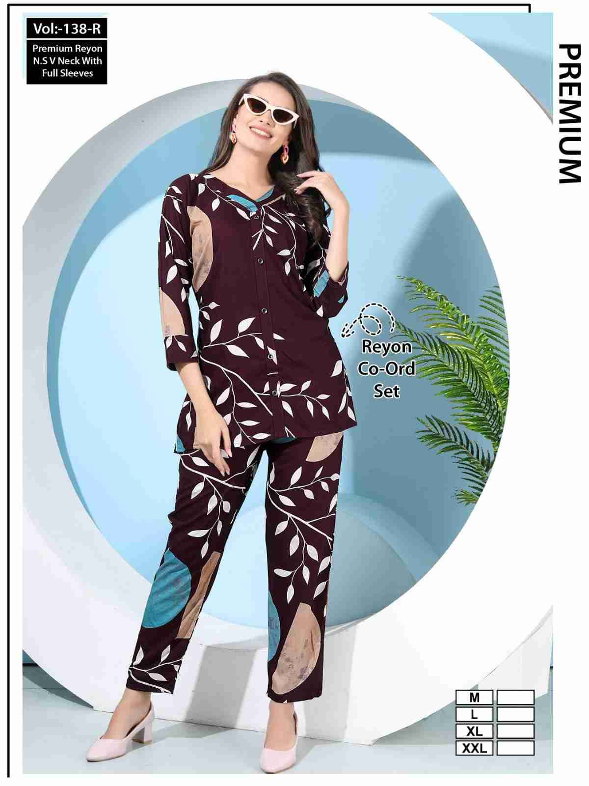 Vol-138-R By Kaamiri 138-A To 138-F Series Designer Stylish Fancy Colorful Beautiful Party Wear & Ethnic Wear Collection Heavy Rayon Co-Ord At Wholesale Price
