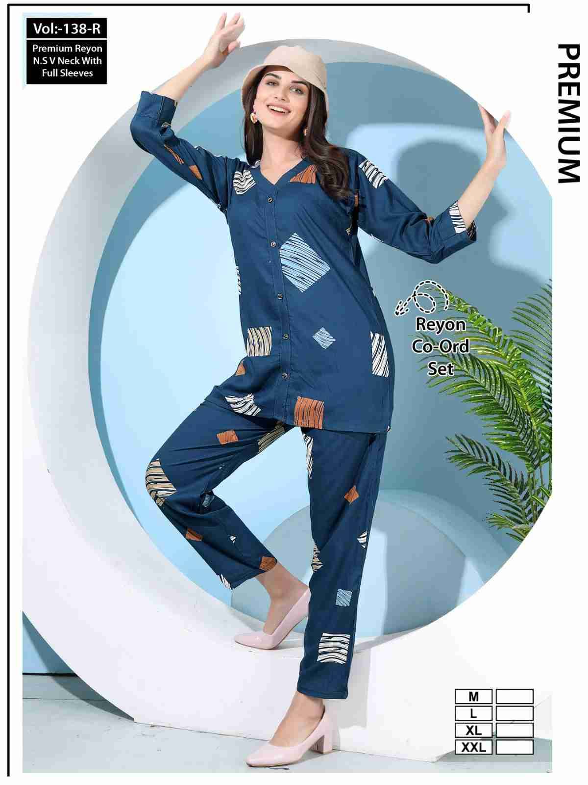 Vol-138-R By Kaamiri 138-A To 138-F Series Designer Stylish Fancy Colorful Beautiful Party Wear & Ethnic Wear Collection Heavy Rayon Co-Ord At Wholesale Price