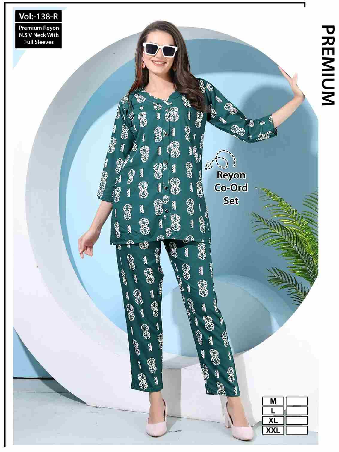 Vol-138-R By Kaamiri 138-A To 138-F Series Designer Stylish Fancy Colorful Beautiful Party Wear & Ethnic Wear Collection Heavy Rayon Co-Ord At Wholesale Price