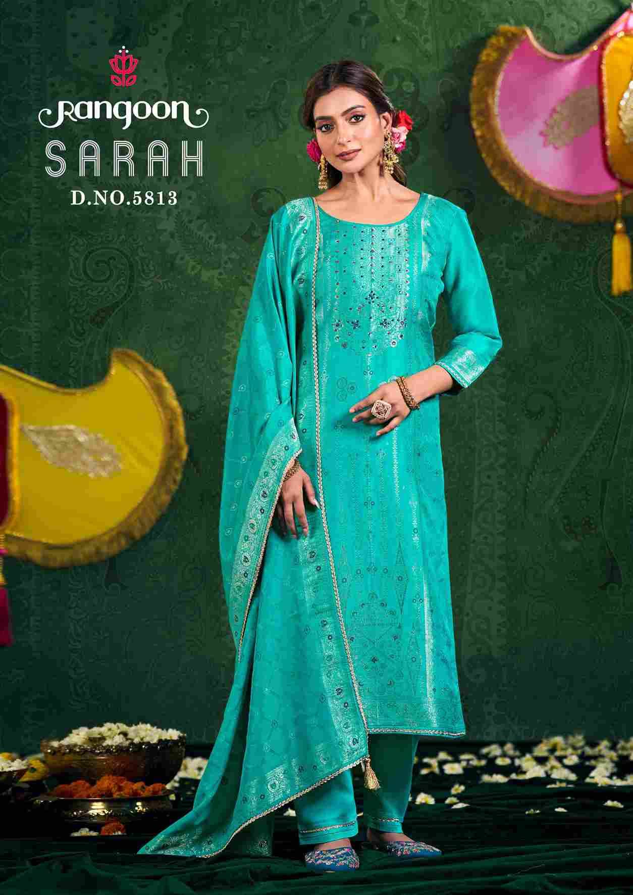 Sarah By Rangoon 5811 To 5814 Series Beautiful Festive Suits Colorful Stylish Fancy Casual Wear & Ethnic Wear Pure Jacquard Dresses At Wholesale Price