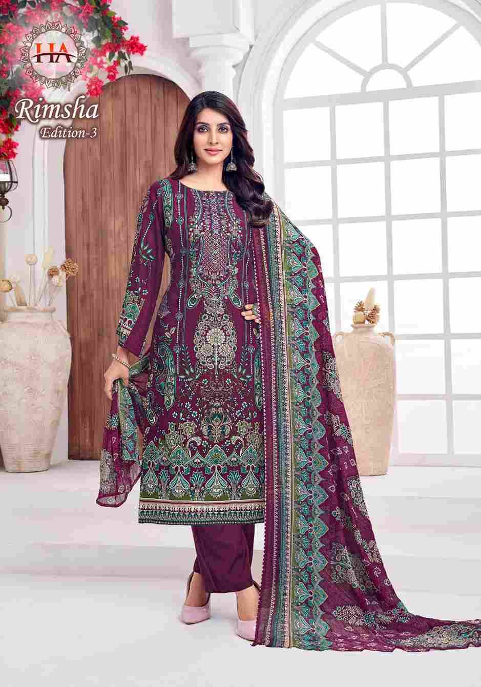 Rimsha Vol-3 By Harshit Fashion Hub 2064-879-01 To 2064-879-08 Series Beautiful Festive Suits Stylish Fancy Colorful Casual Wear & Ethnic Wear Pure Viscose Rayon Dresses At Wholesale Price