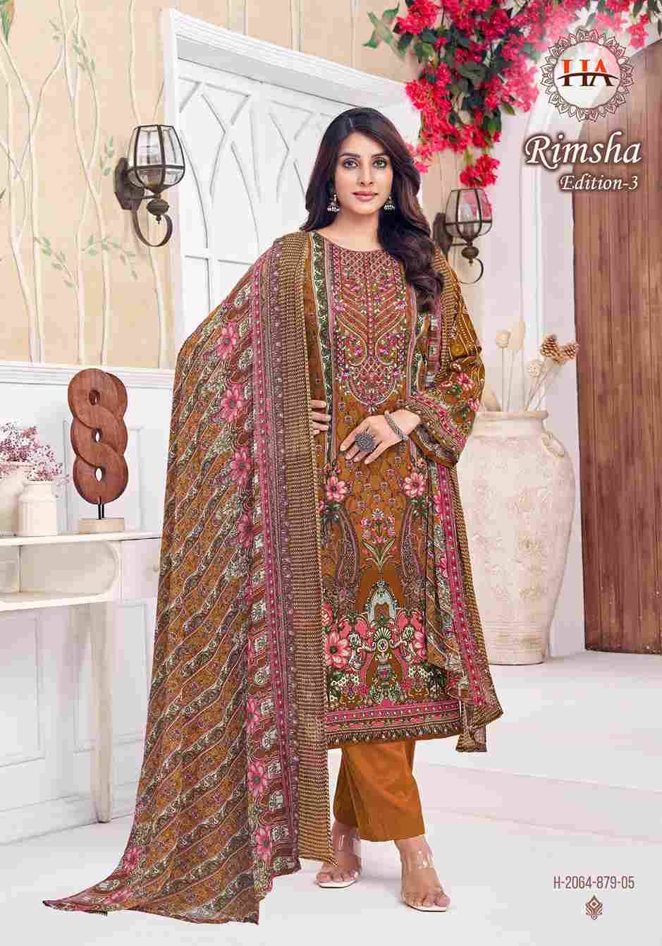Rimsha Vol-3 By Harshit Fashion Hub 2064-879-01 To 2064-879-08 Series Beautiful Festive Suits Stylish Fancy Colorful Casual Wear & Ethnic Wear Pure Viscose Rayon Dresses At Wholesale Price