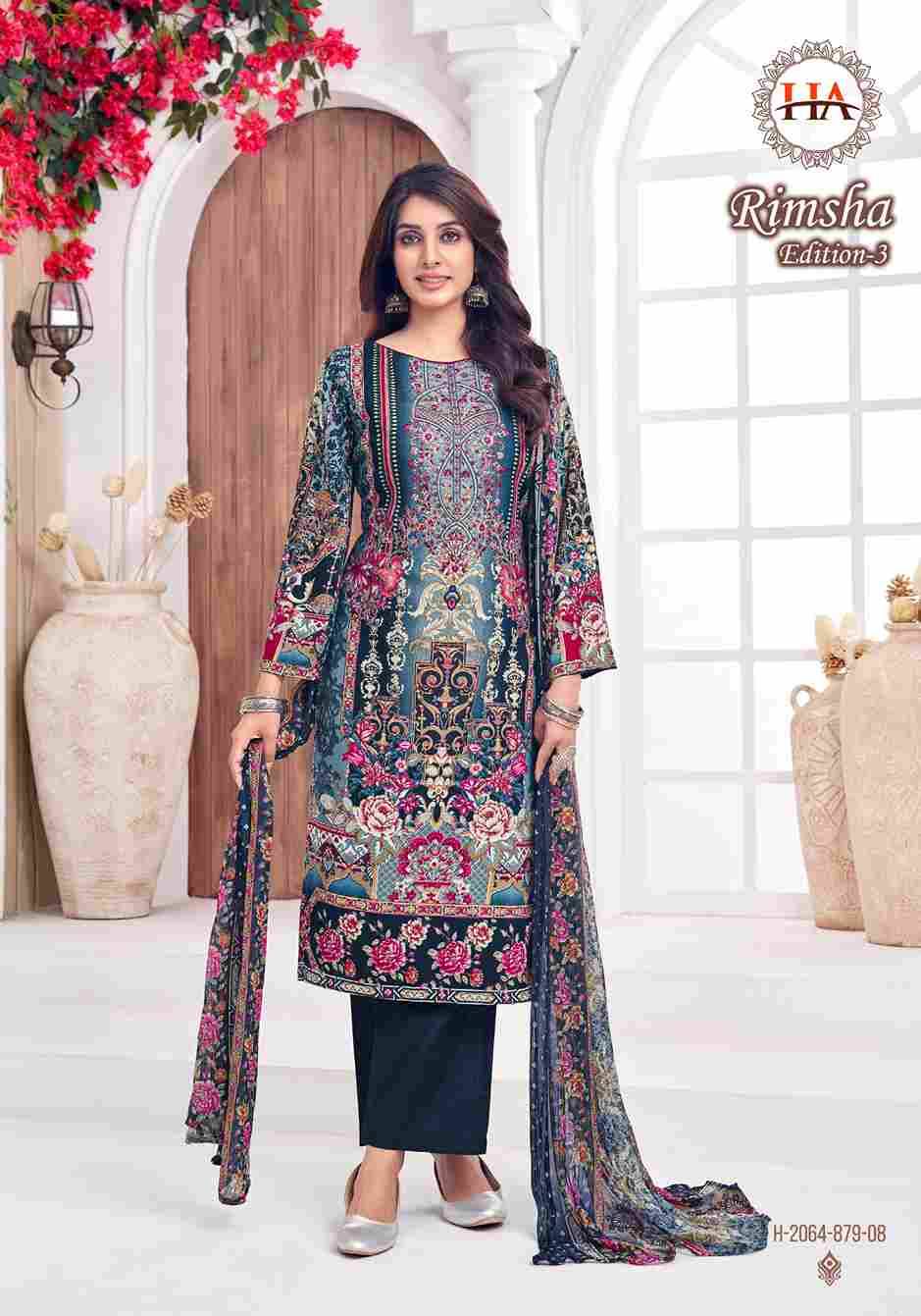 Rimsha Vol-3 By Harshit Fashion Hub 2064-879-01 To 2064-879-08 Series Beautiful Festive Suits Stylish Fancy Colorful Casual Wear & Ethnic Wear Pure Viscose Rayon Dresses At Wholesale Price