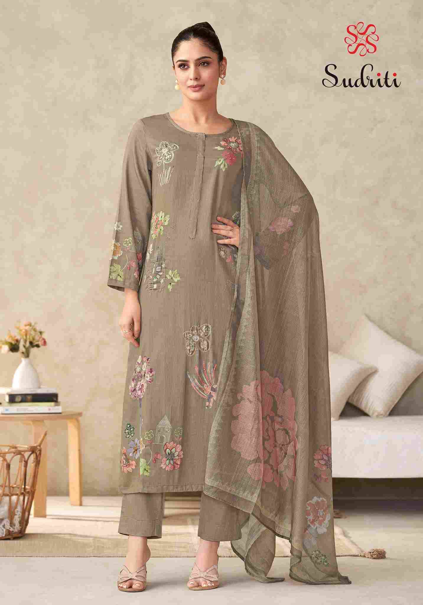 Suhani By Sudriti Beautiful Stylish Festive Suits Fancy Colorful Casual Wear & Ethnic Wear & Ready To Wear Satin Print Dresses At Wholesale Price