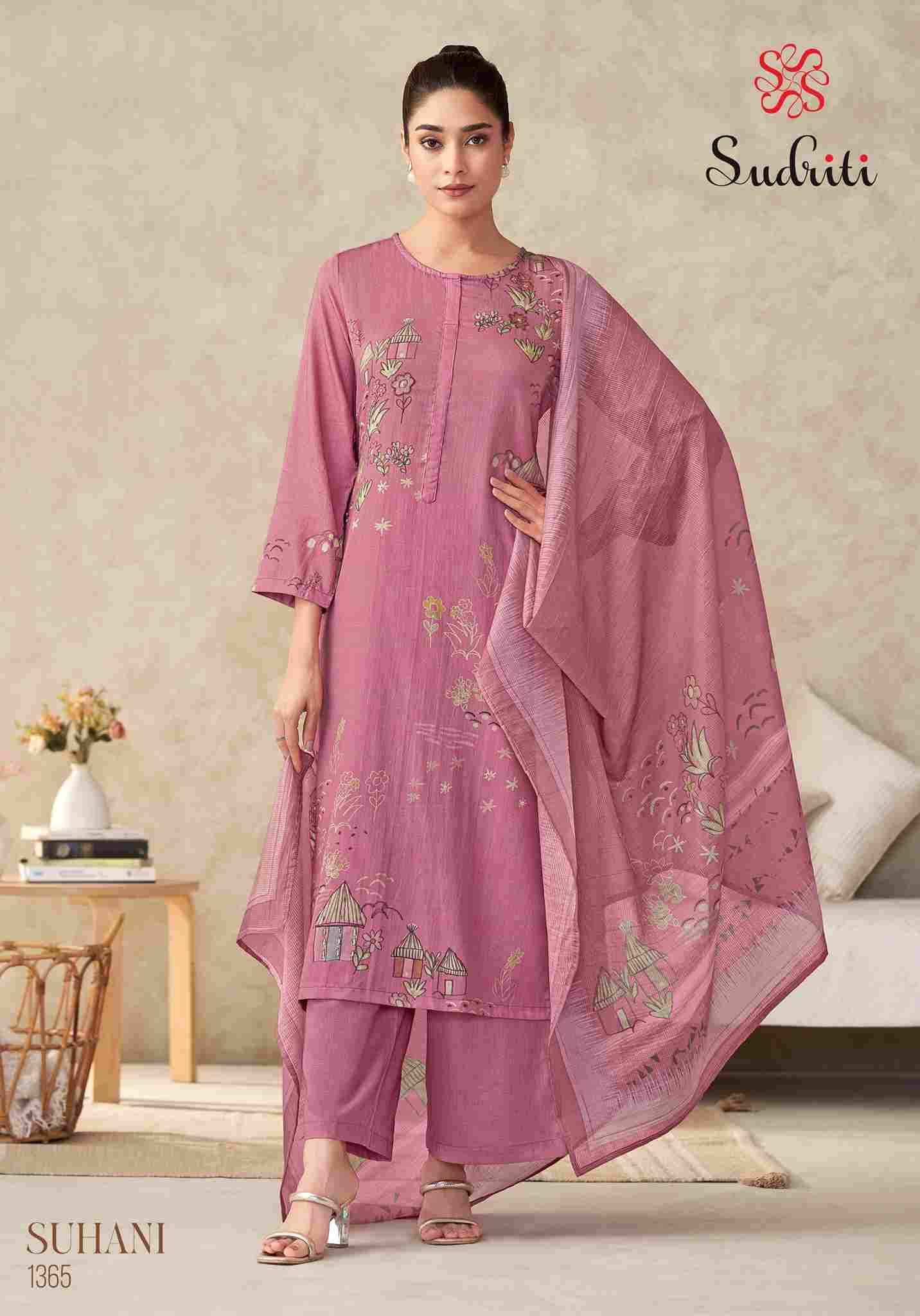 Suhani By Sudriti Beautiful Stylish Festive Suits Fancy Colorful Casual Wear & Ethnic Wear & Ready To Wear Satin Print Dresses At Wholesale Price