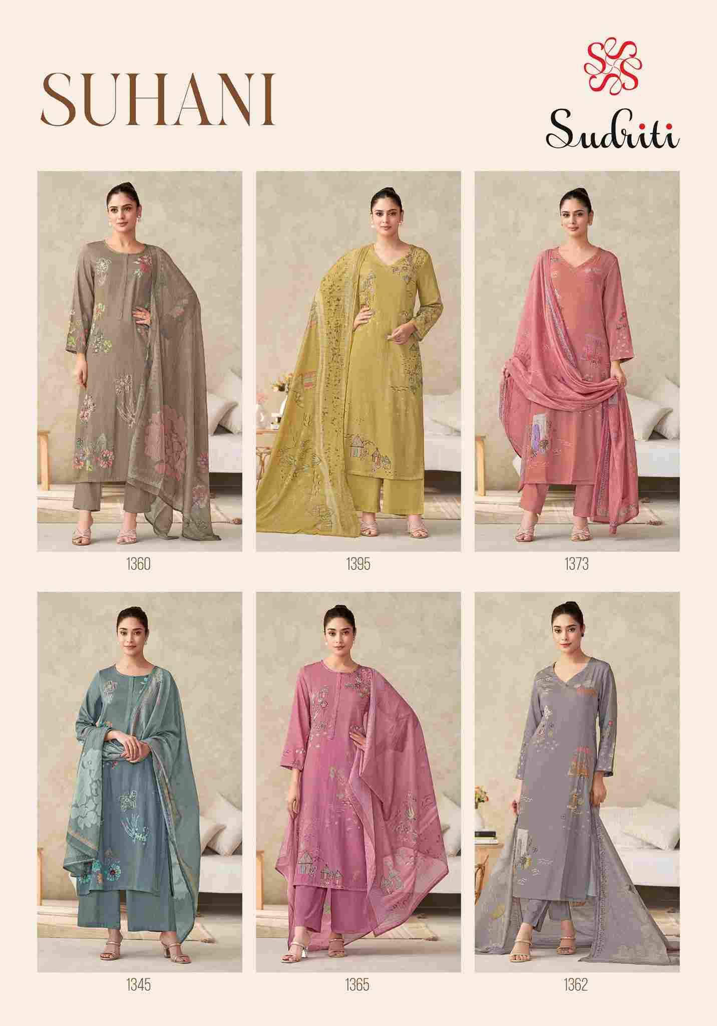 Suhani By Sudriti Beautiful Stylish Festive Suits Fancy Colorful Casual Wear & Ethnic Wear & Ready To Wear Satin Print Dresses At Wholesale Price