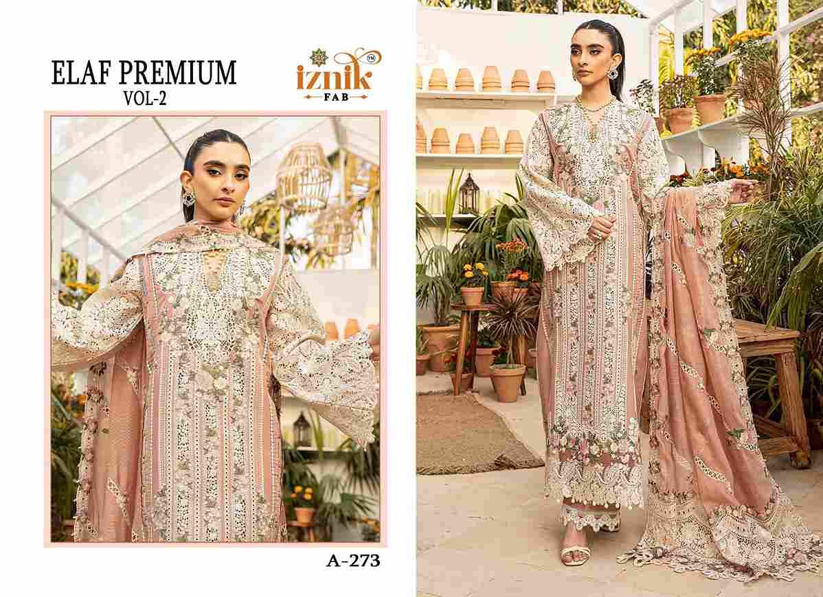 Elaf Premium Vol-2 By Iznik Fab 272 To 275 Series Designer Pakistani Suits Beautiful Stylish Fancy Colorful Party Wear & Occasional Wear Pure Cotton With Embroidery Dresses At Wholesale Price