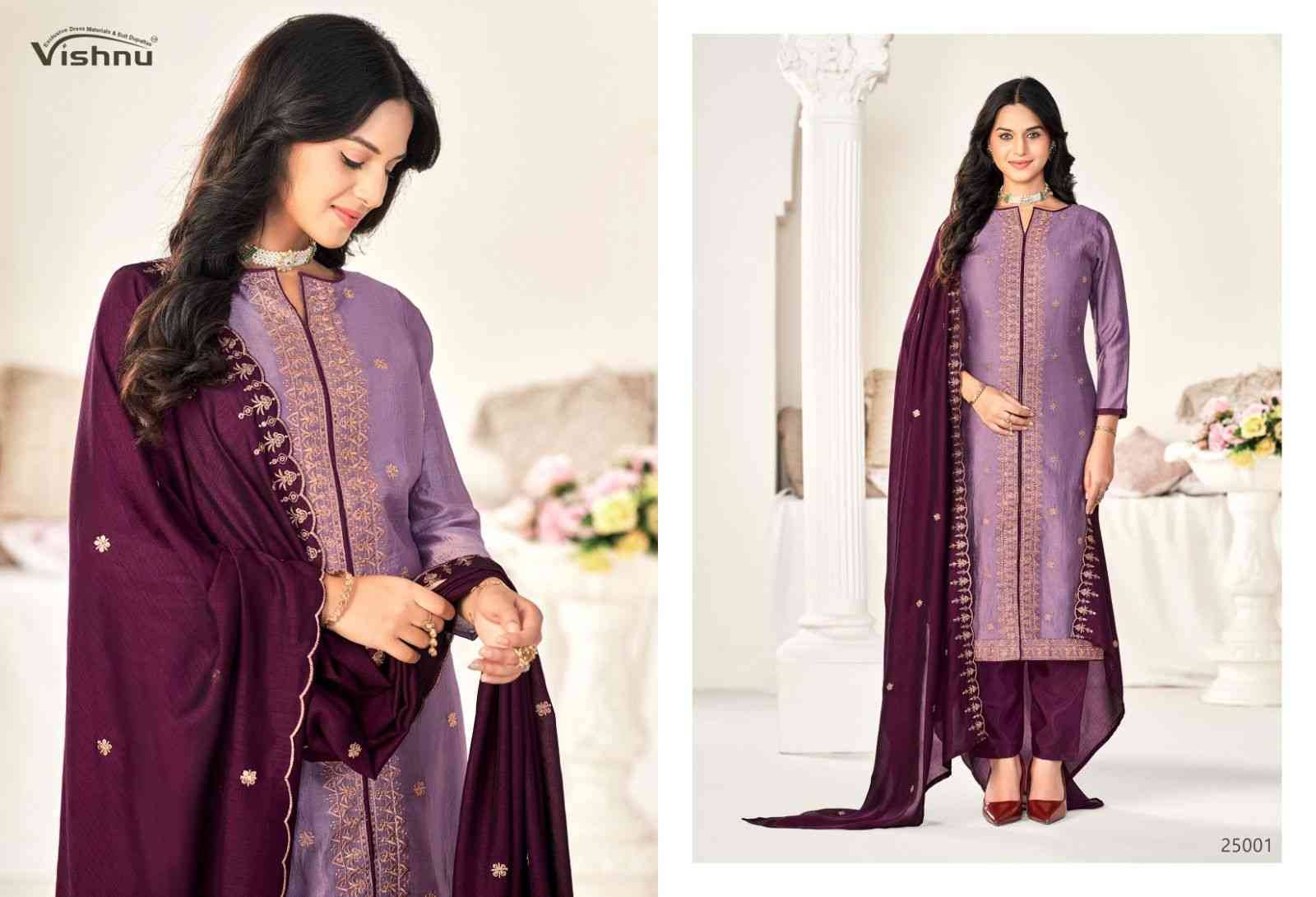 Zarkash By Vishnu 25001 To 25011 Series Beautiful Stylish Festive Suits Fancy Colorful Casual Wear & Ethnic Wear & Ready To Wear Vichitra Silk Print Dresses At Wholesale Price