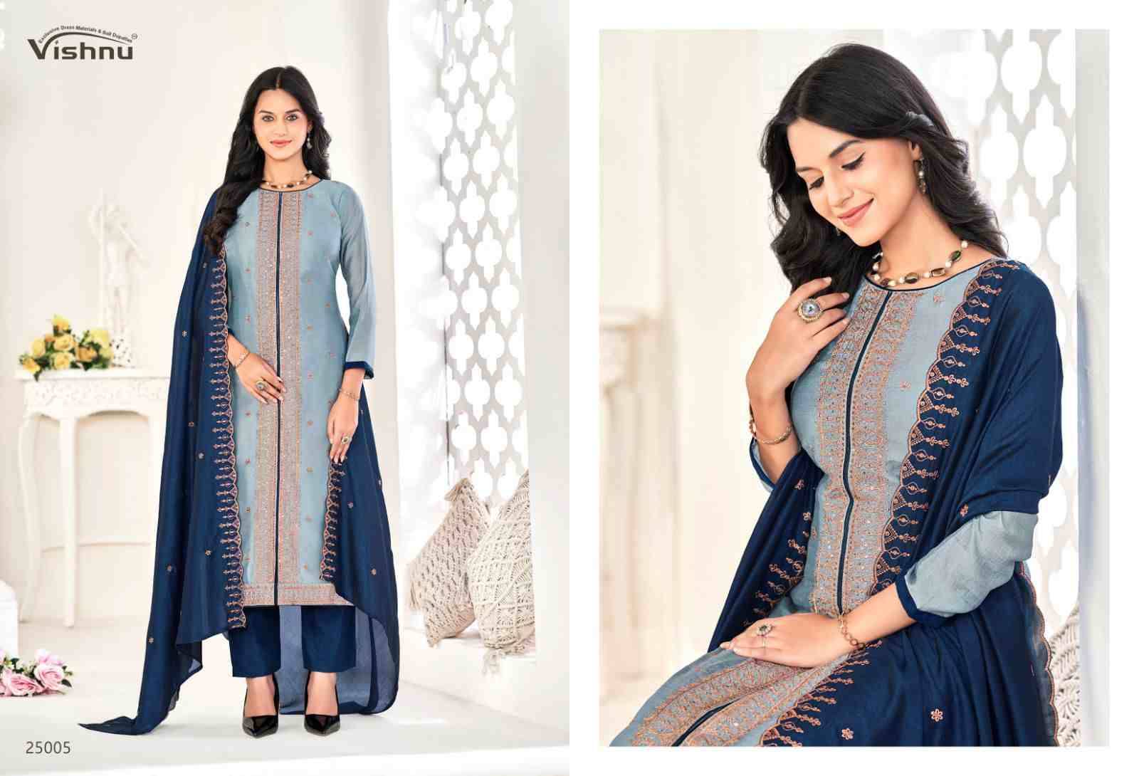 Zarkash By Vishnu 25001 To 25011 Series Beautiful Stylish Festive Suits Fancy Colorful Casual Wear & Ethnic Wear & Ready To Wear Vichitra Silk Print Dresses At Wholesale Price