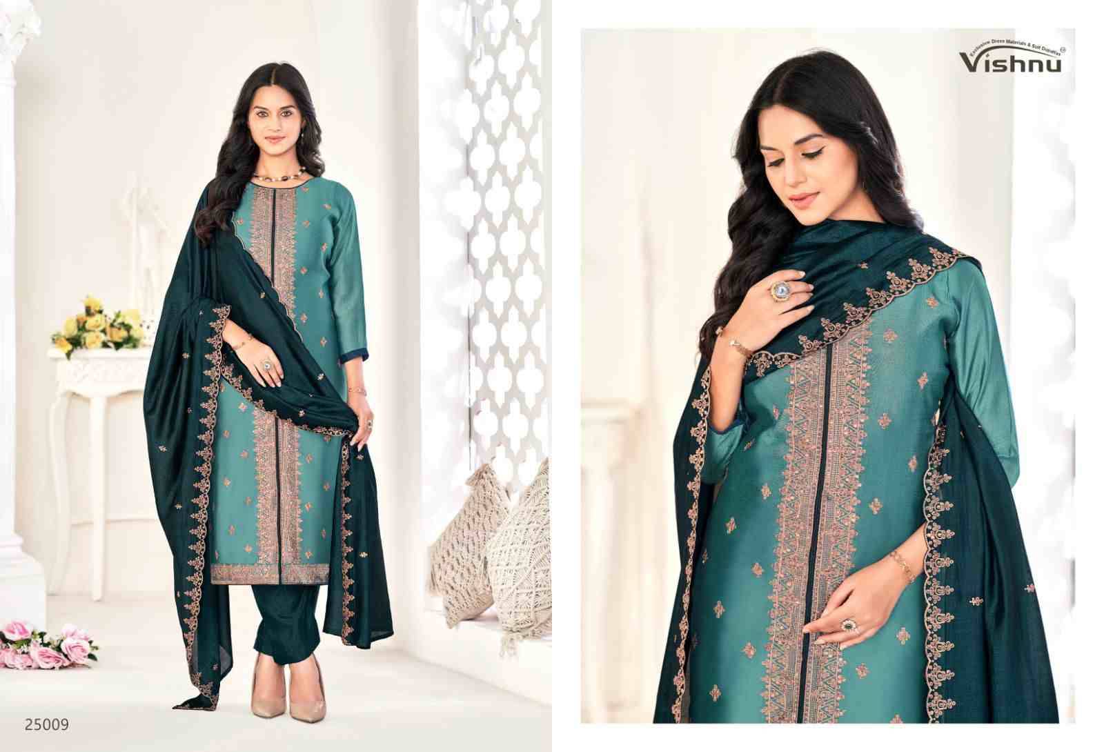 Zarkash By Vishnu 25001 To 25011 Series Beautiful Stylish Festive Suits Fancy Colorful Casual Wear & Ethnic Wear & Ready To Wear Vichitra Silk Print Dresses At Wholesale Price