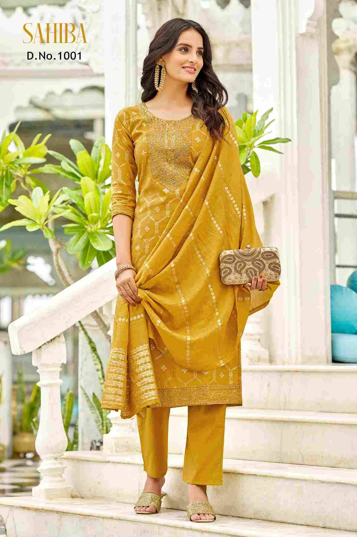 Sahiba By Fashid Wholesale 1001 To 1008 Series Beautiful Festive Suits Colorful Stylish Fancy Casual Wear & Ethnic Wear Pure Viscose With Work Dresses At Wholesale Price