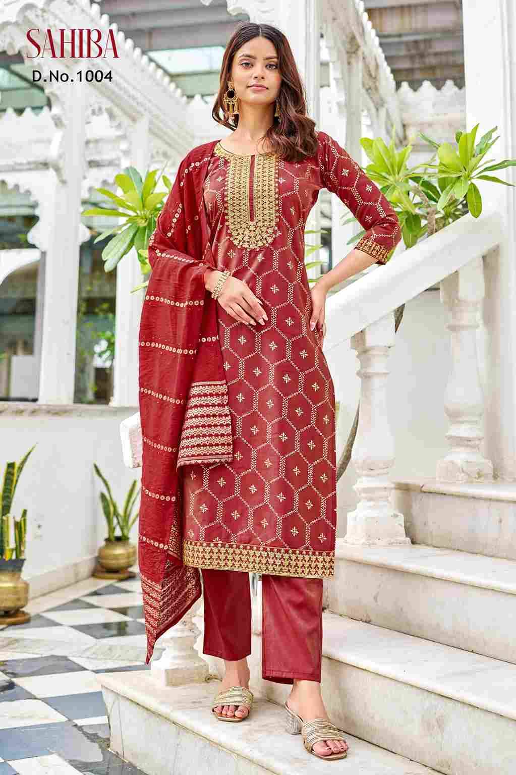 Sahiba By Fashid Wholesale 1001 To 1008 Series Beautiful Festive Suits Colorful Stylish Fancy Casual Wear & Ethnic Wear Pure Viscose With Work Dresses At Wholesale Price