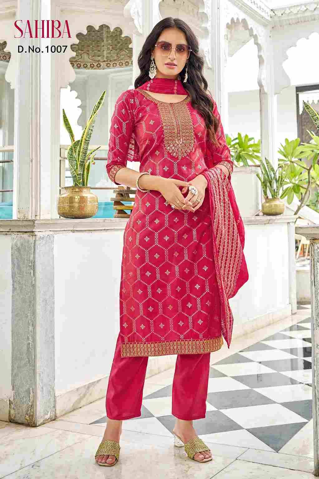 Sahiba By Fashid Wholesale 1001 To 1008 Series Beautiful Festive Suits Colorful Stylish Fancy Casual Wear & Ethnic Wear Pure Viscose With Work Dresses At Wholesale Price