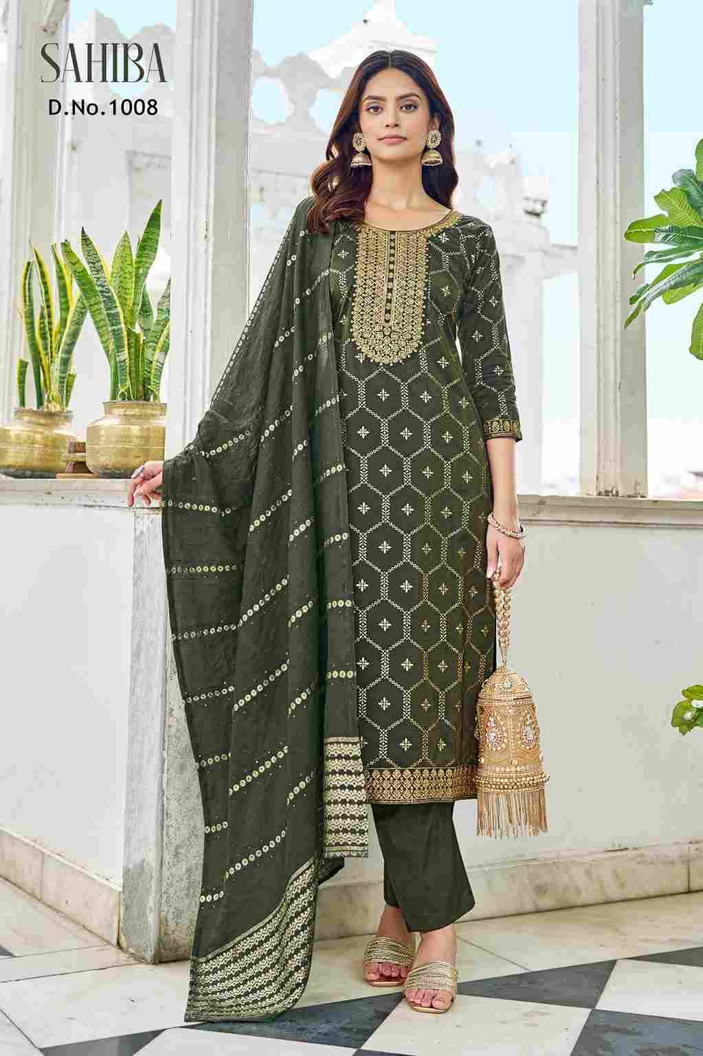 Sahiba By Fashid Wholesale 1001 To 1008 Series Beautiful Festive Suits Colorful Stylish Fancy Casual Wear & Ethnic Wear Pure Viscose With Work Dresses At Wholesale Price