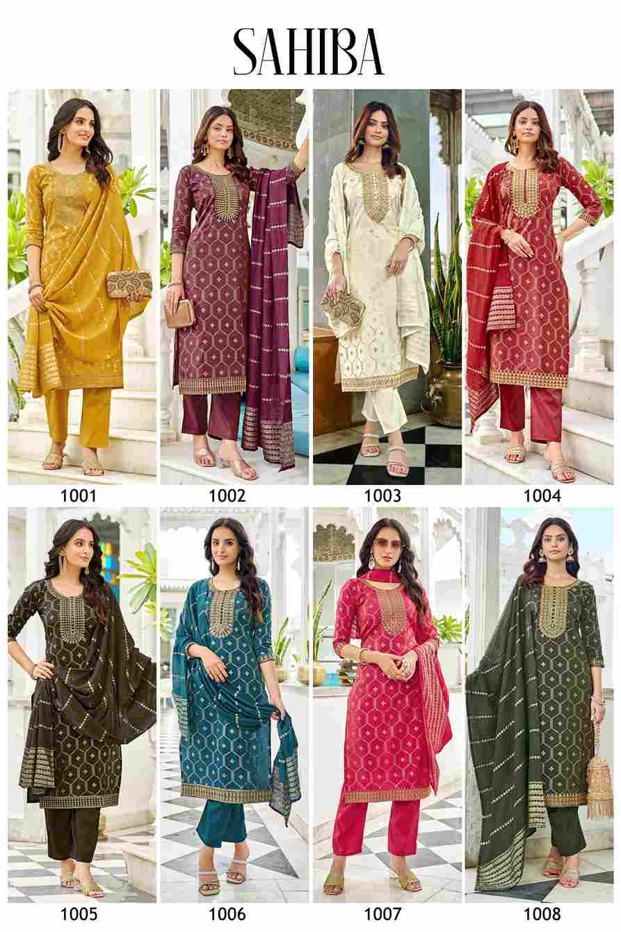 Sahiba By Fashid Wholesale 1001 To 1008 Series Beautiful Festive Suits Colorful Stylish Fancy Casual Wear & Ethnic Wear Pure Viscose With Work Dresses At Wholesale Price