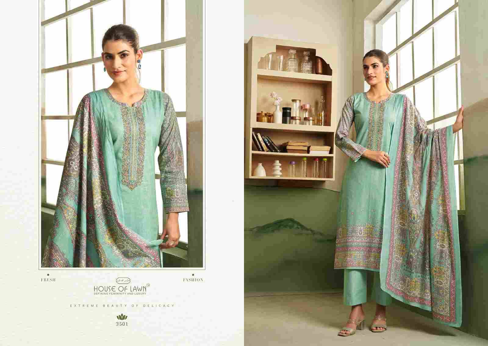 Saaj By House Of Lawn 3501 To 3506 Series Beautiful Festive Suits Stylish Fancy Colorful Casual Wear & Ethnic Wear Pure Jam Satin Print Dresses At Wholesale Price