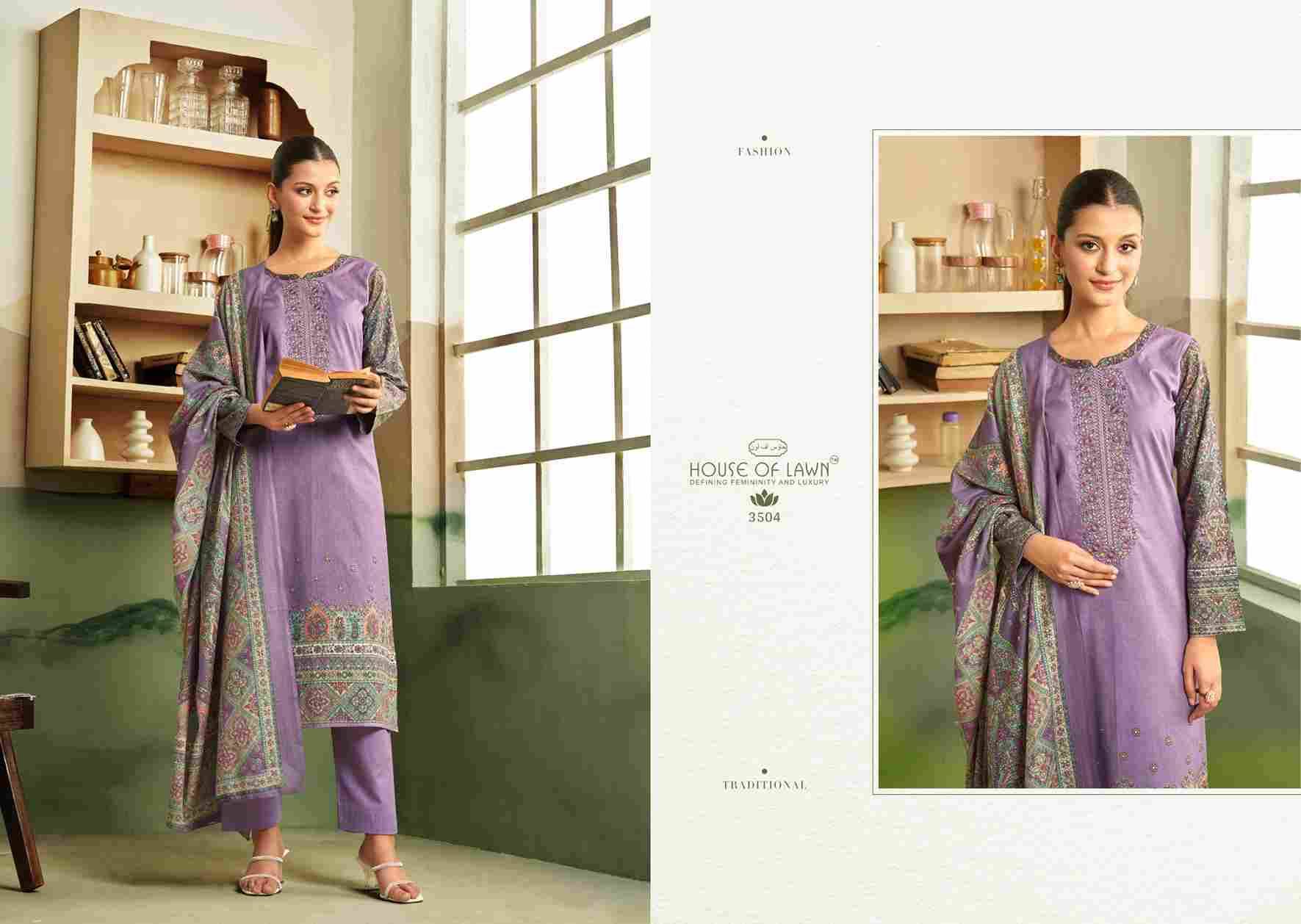 Saaj By House Of Lawn 3501 To 3506 Series Beautiful Festive Suits Stylish Fancy Colorful Casual Wear & Ethnic Wear Pure Jam Satin Print Dresses At Wholesale Price