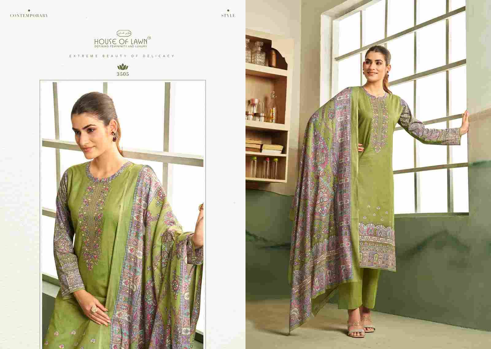 Saaj By House Of Lawn 3501 To 3506 Series Beautiful Festive Suits Stylish Fancy Colorful Casual Wear & Ethnic Wear Pure Jam Satin Print Dresses At Wholesale Price