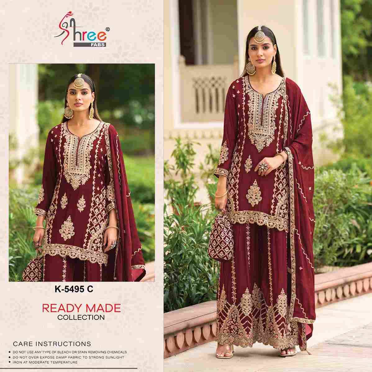 Shree Fabs Hit Design K-5495 Colours By Shree Fabs K-5495-A To K-5495-D Series Designer Pakistani Suits Beautiful Fancy Stylish Colorful Party Wear & Occasional Wear Chinnon Embroidery Dresses At Wholesale Price
