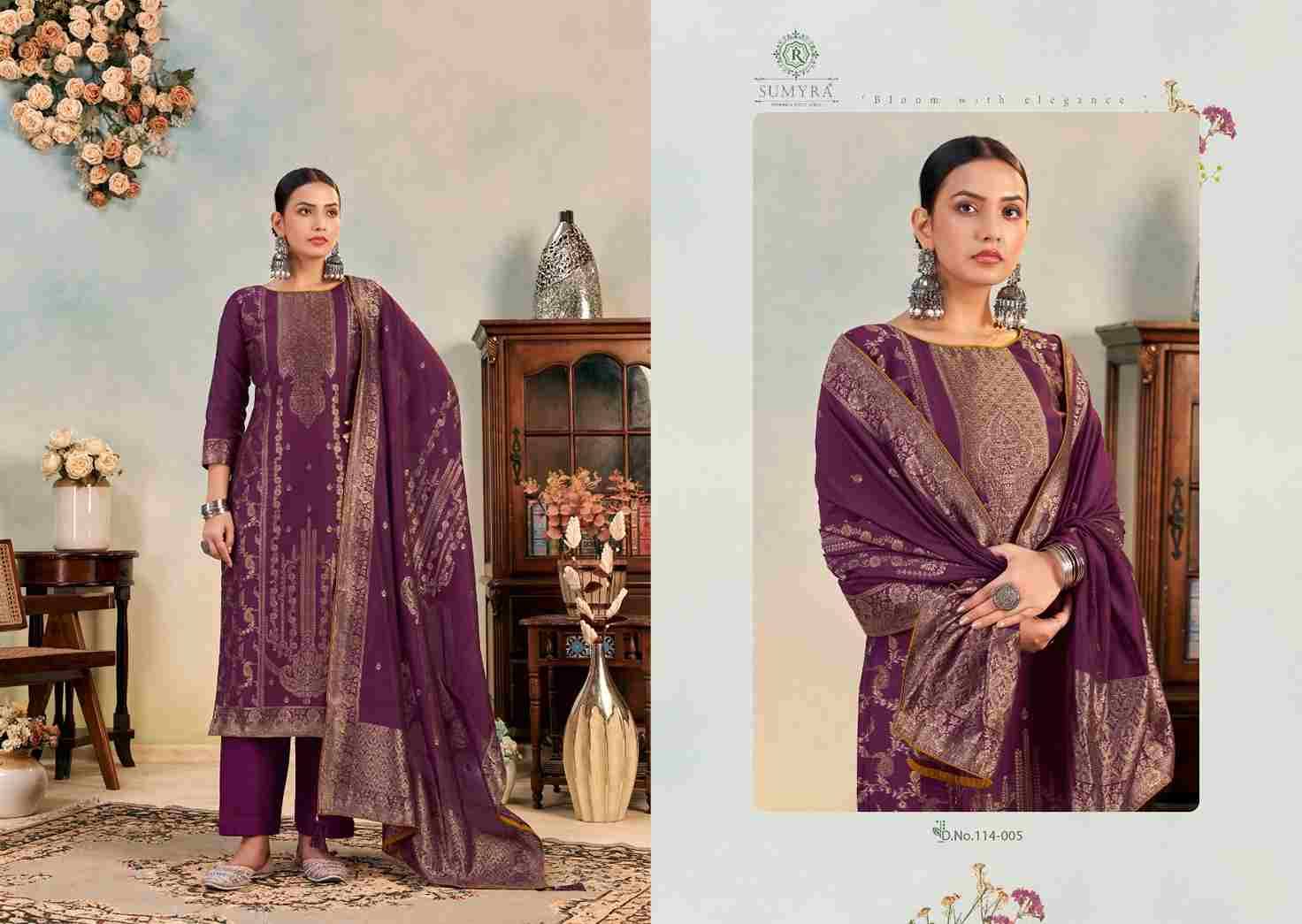Surina By Sumyra 114-001 To 114-006 Series Beautiful Festive Suits Stylish Fancy Colorful Casual Wear & Ethnic Wear Cotton Jacquard Dresses At Wholesale Price