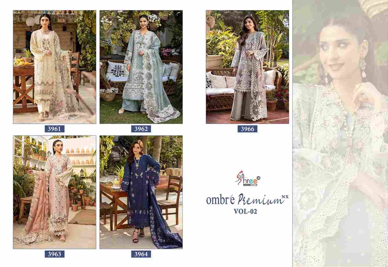 Ombre Premium Vol-2 Nx By Shree Fabs Designer Pakistani Suits Collection Beautiful Stylish Fancy Colorful Party Wear & Ethnic Wear Pure Viscose With Pure Cotton With Embroidery Dresses At Wholesale Price
