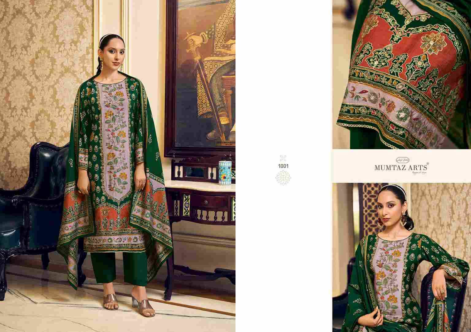 Barkha By Mumtaz Arts 1001 To 1004 Series Beautiful Festive Suits Colorful Stylish Fancy Casual Wear & Ethnic Wear Pure Viscose Muslin Print Dresses At Wholesale Price