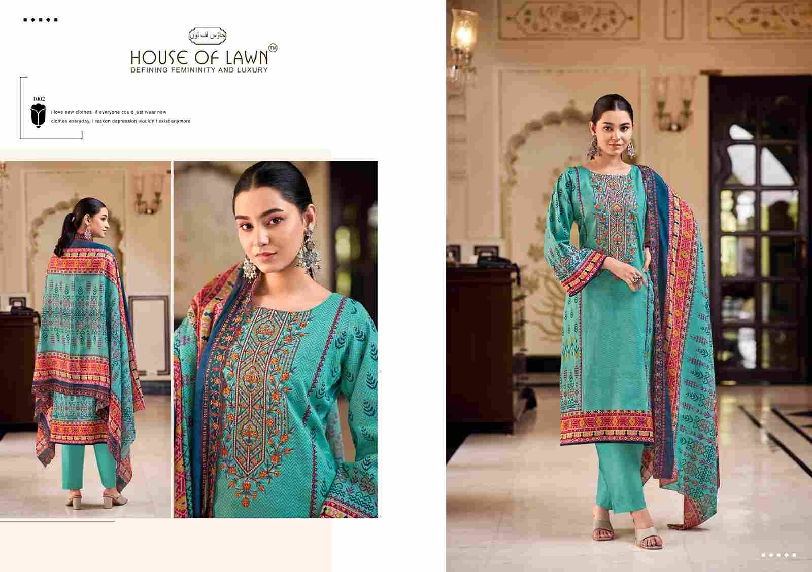 Bin Saeed By House Of Lawn 1001 To 1008 Series Beautiful Festive Suits Stylish Fancy Colorful Casual Wear & Ethnic Wear Pure Cotton Print Dresses At Wholesale Price