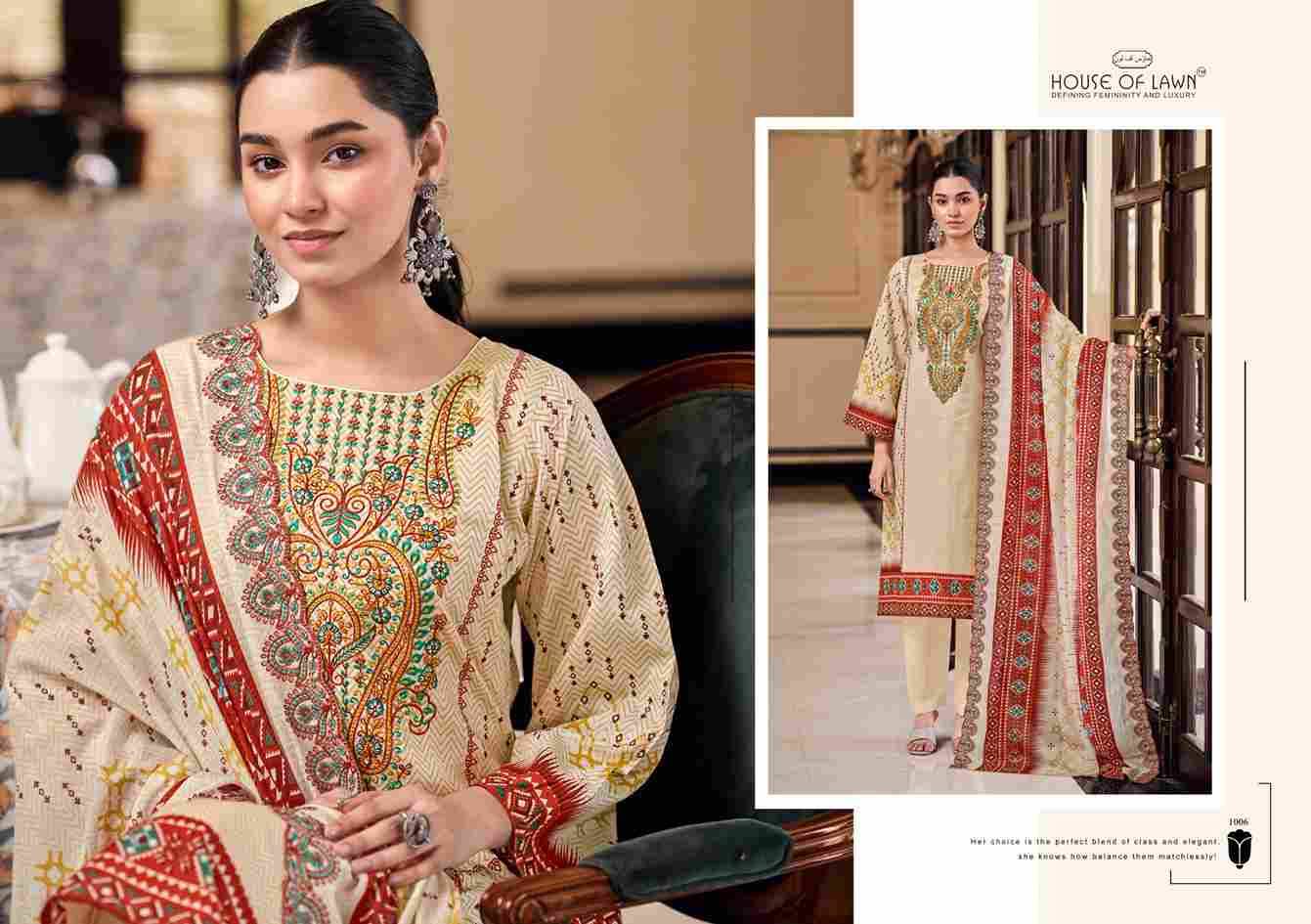 Bin Saeed By House Of Lawn 1001 To 1008 Series Beautiful Festive Suits Stylish Fancy Colorful Casual Wear & Ethnic Wear Pure Cotton Print Dresses At Wholesale Price