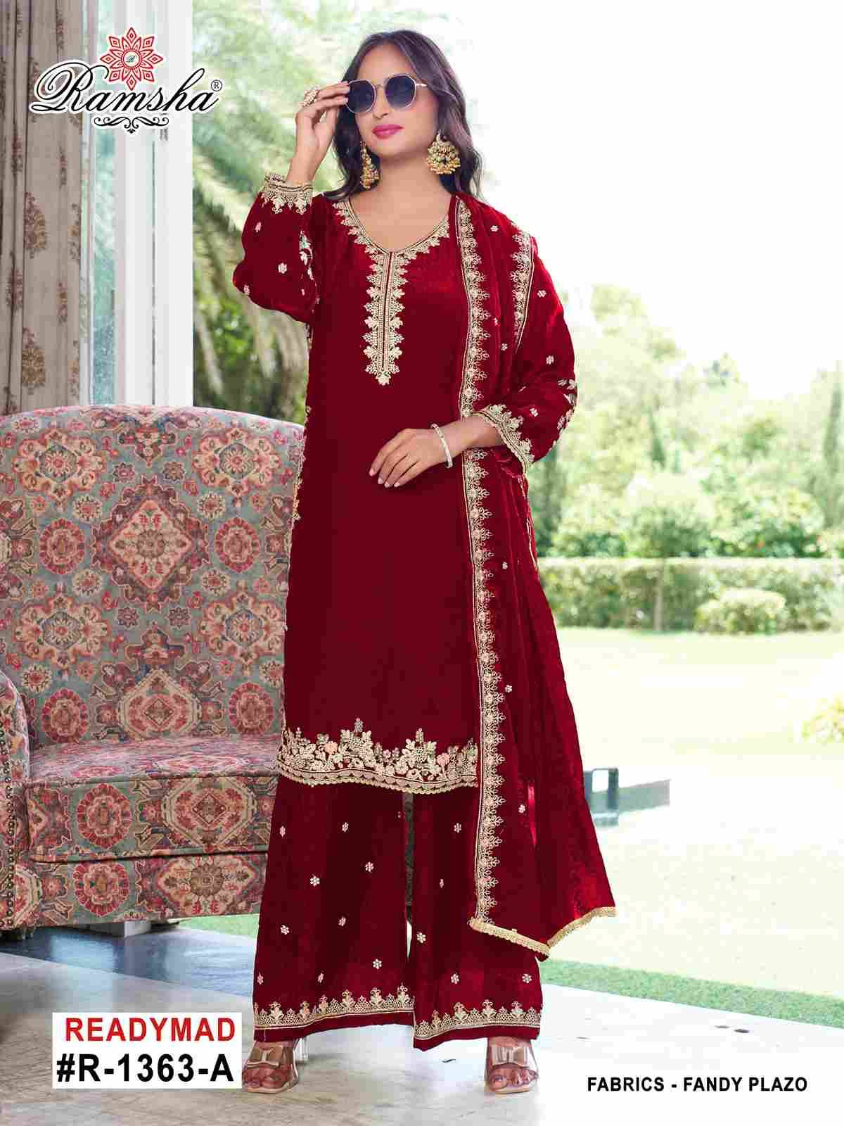 Ramsha 1363 Colours By Ramsha 1363-A To 1363-D Series Designer Pakistani Suits Beautiful Fancy Colorful Stylish Party Wear & Occasional Wear Fandy Embroidered Dresses At Wholesale Price