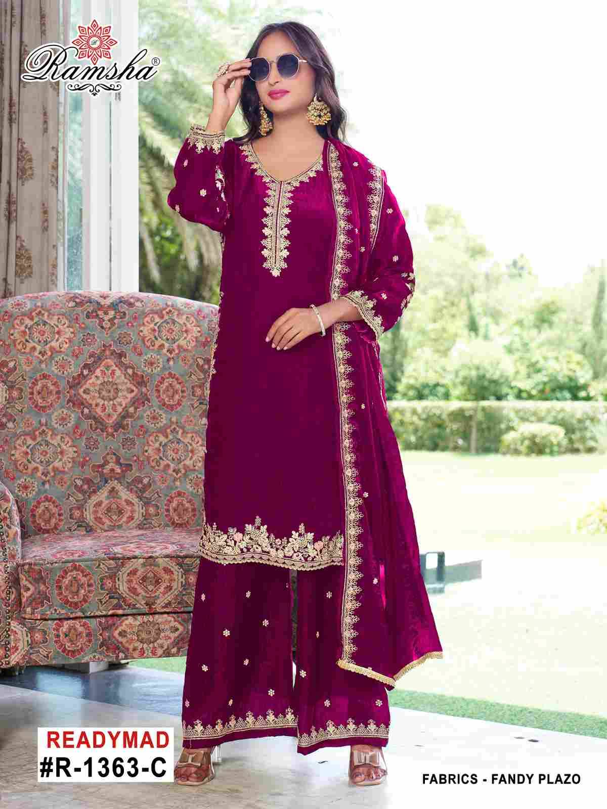 Ramsha 1363 Colours By Ramsha 1363-A To 1363-D Series Designer Pakistani Suits Beautiful Fancy Colorful Stylish Party Wear & Occasional Wear Fandy Embroidered Dresses At Wholesale Price