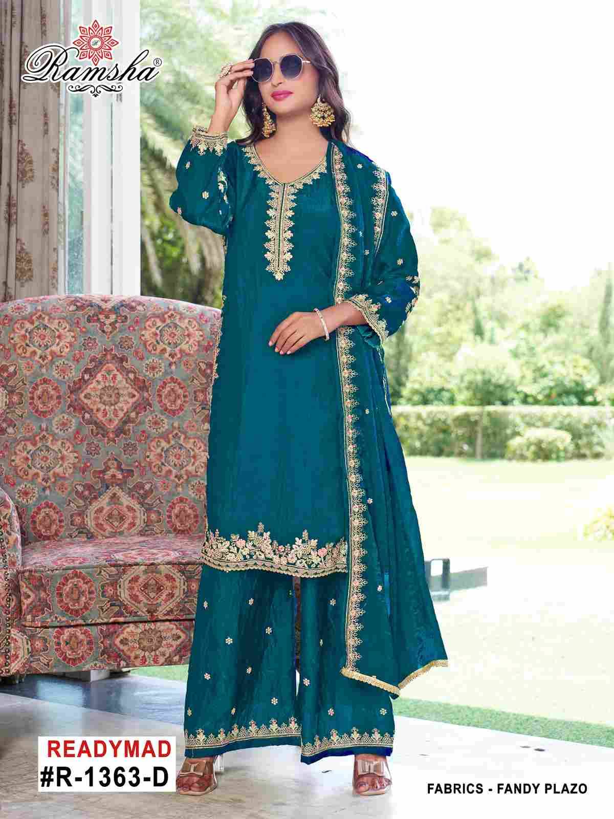 Ramsha 1363 Colours By Ramsha 1363-A To 1363-D Series Designer Pakistani Suits Beautiful Fancy Colorful Stylish Party Wear & Occasional Wear Fandy Embroidered Dresses At Wholesale Price